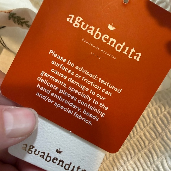 Agua Bendita Jenna Embroidered Linen Maxi Skirt Boho Floral NWT S - Picture 12 of 12